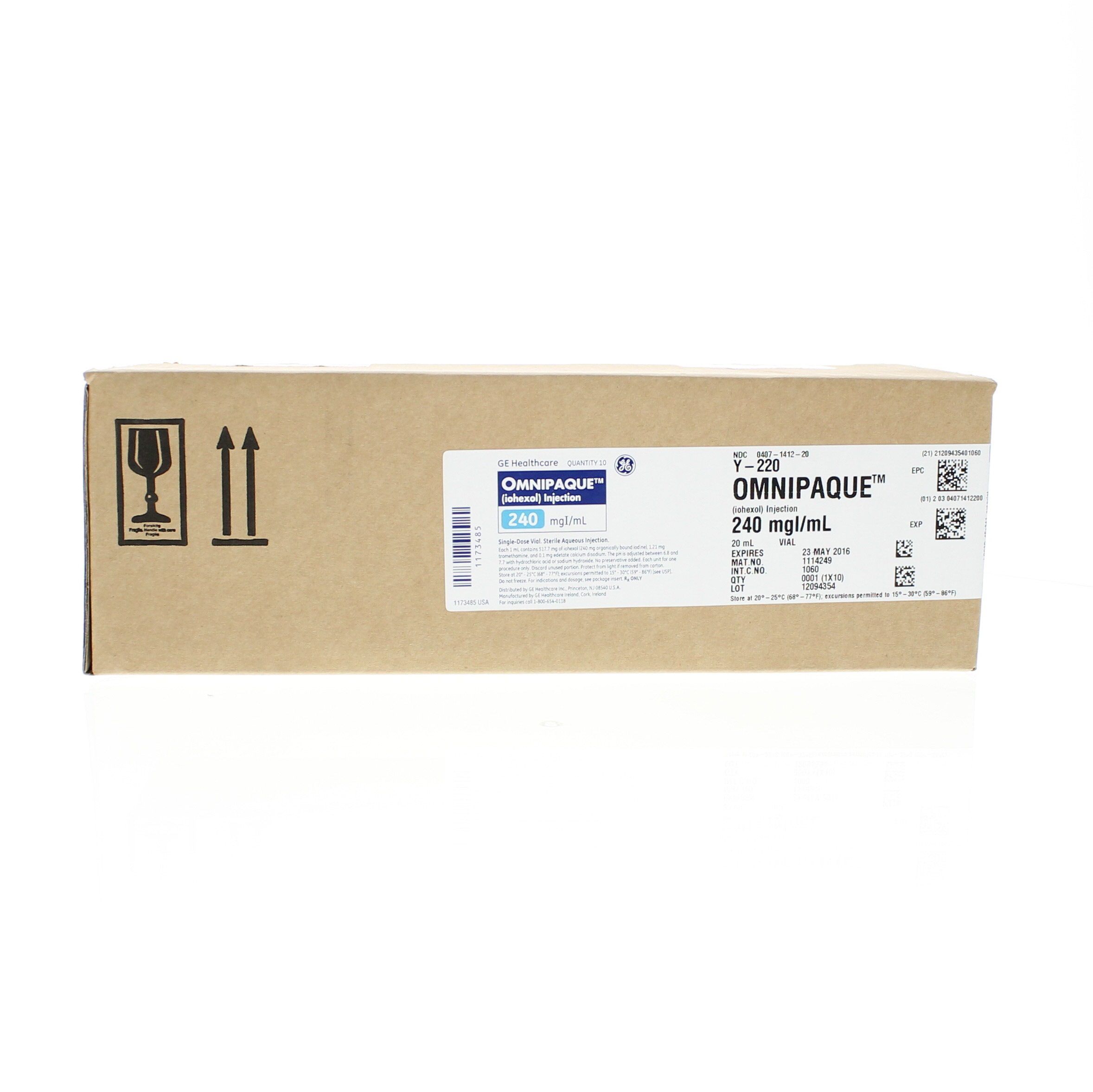 Omnipaque™ 240mgI/ml 20ml SDV - Box/10